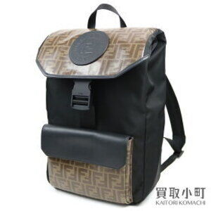 Fendi FF Monogram Backpack Black Nylon Zucca